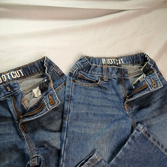 Crazy 8 Bootcut Jeans Bundle Med Wash Denim Set of 2 Classic Girls Youth sz 8 - Picture 4 of 9